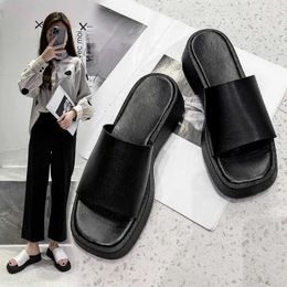 Slippers Female Shoes Slippers Soft Luxury Slides Low On A Wedge Platform 2022 Comfort Designer Flat Summer Fabric Rubber PU Fashion Rome G230210