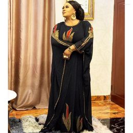 Ethnic Clothing 2023 Autumn Fashion Arrival African Dashiki Print Long Sleeve Maxi Dress For Women American