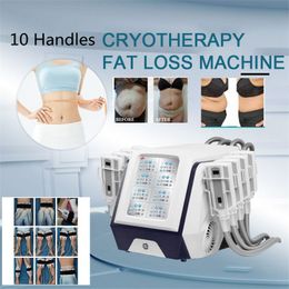 Portable 8 Handles Ice Sculpture Slimming Cryolipolysis Cryotherapy Machine Cool Body Sculpting Equipment Fat Loss Reduction Fat Freezing Spa Use Device