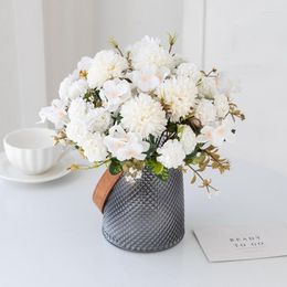 Decorative Flowers Artificial For Wedding Silk Hydrangea Home Decorate Bouquet Craft Diy Christmas Outdoor Indoor Scrapbooking Fake