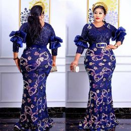 Ethnic Clothing MD African Women Plus Size Evening Dresses Wedding Party Long Luxury Sequin Gown Bodycon Mermaid Dress Ankara Ladies 230211