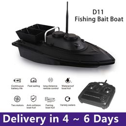 Barche RC elettriche D11 RC Fish Finder Bait Double Motors 1 5 kg Caricamento da 500 m Remoto Controllo Fitta con 1 batteria 1 LED LED 230211
