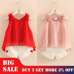 Clothing Sets children clothing pcs Summer sets For Kids Girls Clothes Suit Outfits Fashion Teen Girl Sleeveless shirt Tracksuit years