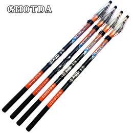 Boat Fishing Rods GHOTDA Carbon Fibre 27M 36M 45M 54M 63M Rock Fishing Rod Telescopic Rock Fishing Rod Carp Feeder Rod Surf Spinning Rod J230211