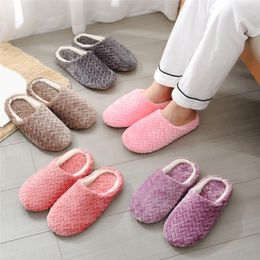 Slippers Winter Warm Plush Waterproof Woman Men Indoor Lovers Home Slipper Soft Sole Female Kitchen Shoes