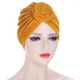 Ethnic Clothing Fashion Striped Snail Hat Street Shooting Circle Muslim Women Worship Dubai Arab Islamic Accessories Turban