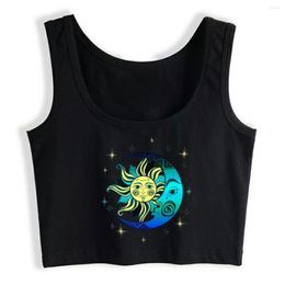 Women's Tanks Sun Moon Stars Astrology Women's Crop Top