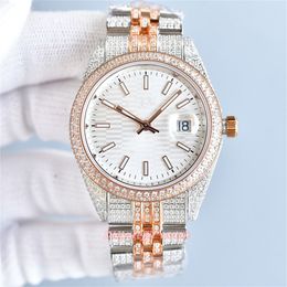 Watch 42mm Automatic Mechanical Watches Diamonds Dial Sapphire Design Wristwatch Montre De Luxe Fashion 2824 movement