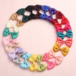 Baby Girls Cute Colors Satin Ribbon Bow Ornament Hair Clips Children Sweet Barrettes Hairpins Kids Hair Accessories 1579