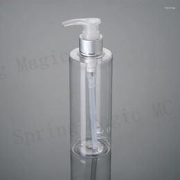 Storage Bottles 250ML Clear PET Plastic Bottle With Tangent MaSilver Lotion Pump Cosmetic Containers Body Wash/Shampoo/Body