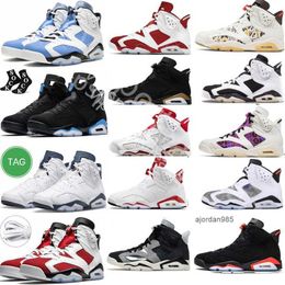 2023 What The mens 6s basketball shoes jumpman 6 UNC White Midnight Navy British Khaki Olive Black Cat Bordeaux Bred Tinker Alternate Grape