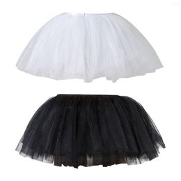 Skirts Women Tulle Tutu Skirt Ballet Dance Supplies Costume Cosplay Party Petticoat For Proms Beach Halloween Rehearsal Girl Lady