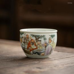 Cups Saucers Chinese Eight Immortal Tea Cup Ceramic Antique Coffee Mugs Beautiful Teacup Teaware A Of