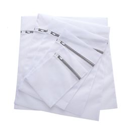 Laundry Bags 6 piece/set Zippered Foldable Polyester Bag Bra Socks Underwear Clothes Washing Machine Protection Net Mesh 230211