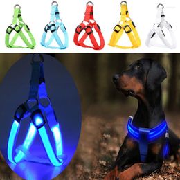 Dog Collars ZOOBERS Luminous Harness Charging Anti-Lost/Car Accident Light Breast-band Safe Led Dogs Leash For Pet
