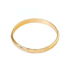 Bangle Gold Colour Heart Charm For Women Vintage Metal Copper Female Jewellery