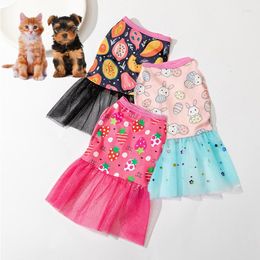 Dog Apparel Clothes Sweet Cute Small Fresh Thin Princess Dress Floral Pet Wedding Dresses Spring Summer Skirt