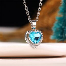 Pendant Necklaces CAOSHI Romantic Heart Shape Necklace For Women Brilliant Zirconia Jewelry Wedding Ceremony Chic Delicate Accessories