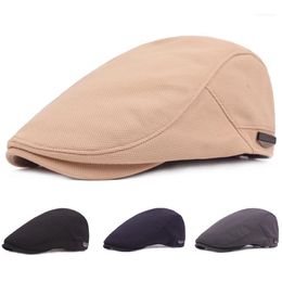 Berets Mens Sboy Cap Winter Hat Elastic Adjustable Ivy Flat Gatsby Plain Cheques HATCS05331