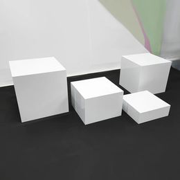 decoration Premium Acrylic Foods Stand White Buffet Acrylic Food Display Risers Cubes 581