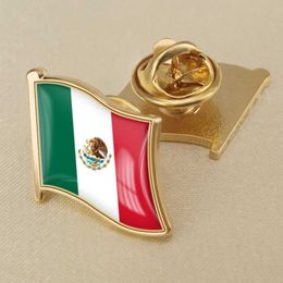 Mexico National Flag Crystal Resin Drop Badge Brooch Flag Badges of All Countries in the World