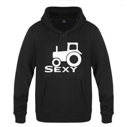 Men's Hoodies Sexy Tractor Funny Creative Novelty Sweatshirts Men 2023 Mens Hooded Fleece Pullover
