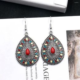 Dangle Earrings Loredana Fashionable Classic Bohemian Free - Style Sculpted Alloy Hollow-Out With Oil-Dripping Colourful Earrings.EZ186
