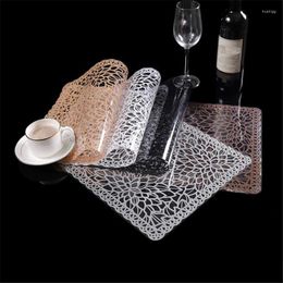 Table Mats Dinner Placemat Transparent Waterproof Restaurant Cafe Heat Insulation Mat Non Slip Decoration