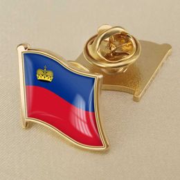 Liechtenstein National Flag Crystal Resin Badge Brooch Flag Badges of All Countries in the World
