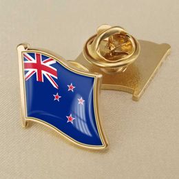 New Zealand Flag Crystal Drop Rubber Badge Brooch Flag Brooch of the World