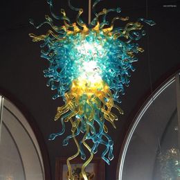 Pendant Lamps American Romantic Handmade Chihuly Chandelier Light Fixture Sparkle Glass Chandeliers Lights For House Deco