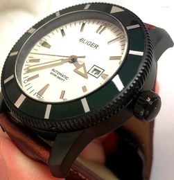 Wristwatches BLINGER 2023 -selling Business Casual Sports Sapphire Rubber Black Strap Waterproof Men's Watch
