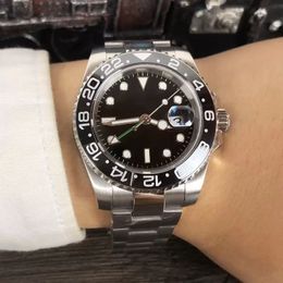 With original box Mens Wristwatch black Ceramic Bezel Stainless Steel Pepsi Watch Automatic Movement Limited Jubilee Master Montre Femme