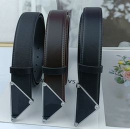 luxury designer belts for men fashion mens Leather Classic jeans belt pin buckle casual strap width 3.8cm Triangle letters with box YD007