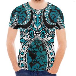 Men's T Shirts Polynesian Traditional Tattoo Designs Printed In The Style Of Men's Crew Collar Short-Sleeved Hawaiian Summer Sports