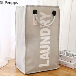 Laundry Bags Oxford cloth laundry basket Portable foldable storage bag Simple sundry sorting Household clothing products 230211