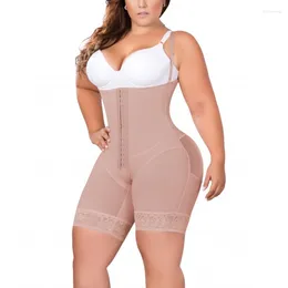 Women's Shapers Fajas Colombianas Women Open Bust Shapewear Postpartum Body Shaper Post Liposuction Tummy Control Slimming Bodysuit BuLifter