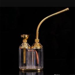 Cool, healthy, healthy, water bottle, portable mini water Philtre pipe, men's simple old copper smoke.