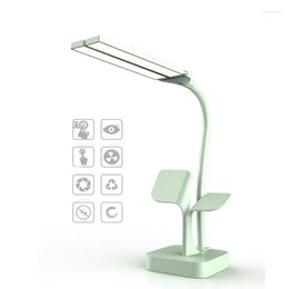 Table Lamps 2023 Foldable Super Bright Desk Lamp Two Head USB Rechargeable LED Eye Protection Dimmable Reading Light Student Study
