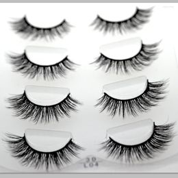 False Eyelashes HBZGTLAD Sexy Handmade 3D Mink Hair Beauty Thick Long Fake Eye Lashes Eyelash High Quality 04