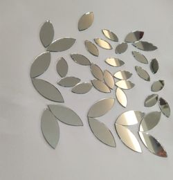 Craft Tools 120pcs of Glass Mosaic Tiles Petal Leaves Supplies for s Mirrors Mirror Embellishments 230211