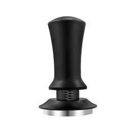 Tampers 51/53/58mm Coffee Tamper Adjustable Depth With Scale 30lb Espresso Springs Calibrated Tamping Stainless Steel Flat Base 230211