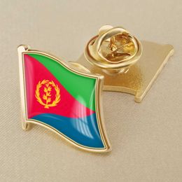 Eritrean National Flag Crystal Resin Drop Badge Brooch Flag Badges of All Countries in the World