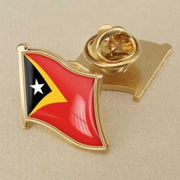 East Timor National Flag Crystal Resin Badge Brooch Flag Badges of All Countries in the World