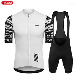 Racing Sets 2023 Men's Summer Short Sleeves Cycling Clothing Mountain Bike Riding Jersey Set Triathlon Quick-Dry Sportswear