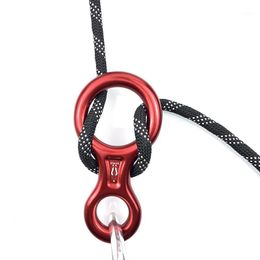 Climbing Outdoor Aluminium Alloy 8 Word Loop 30KN Lifting Ring Descender Rope Equipment Rigging Rappelling Cords Slings And Webbing1