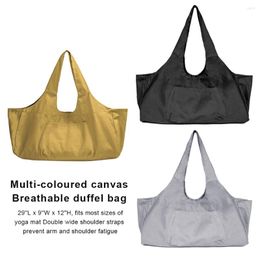 Outdoor Bags Canvas Yoga Mat Bag Storage Pouch Sports Exercise Gym Travel Tote Training Crossbody Shoes Organiser Pack Black