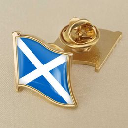 Scottish Flag Crystal Resin Drop Badge Brooch Flag Badges of All Countries in the World
