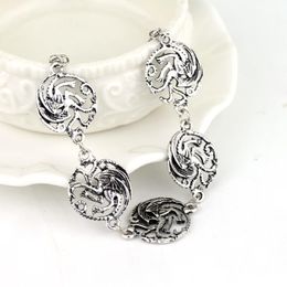 Link Bracelets Chain Dongsheng Movie Inspired Bracelet House Symbol Hollow Dragon Charm Women's -25