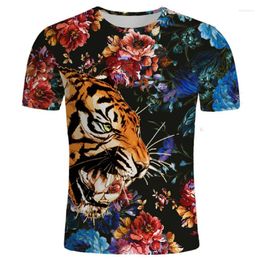 Men's T Shirts Fashion Men/Women Couples T-shirt 3d Print Dreamy Tiger Design Summer Shirt Animal Tops Tees XS-5XL